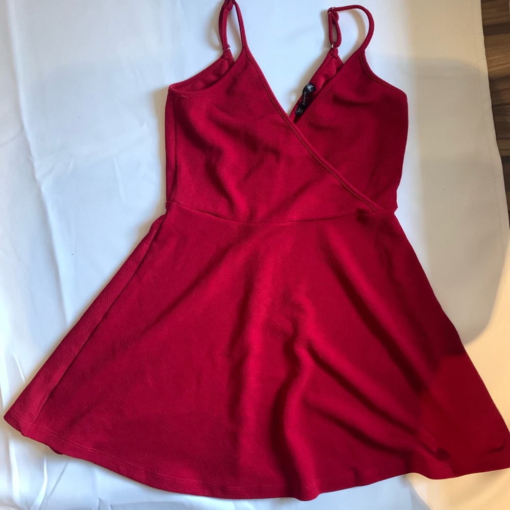 Red SHEIN Dress With Spaghetti Straps